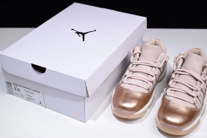 retro ah7860- WellDesigned 1767 jordan air 11 gold" "rose wmns 0607